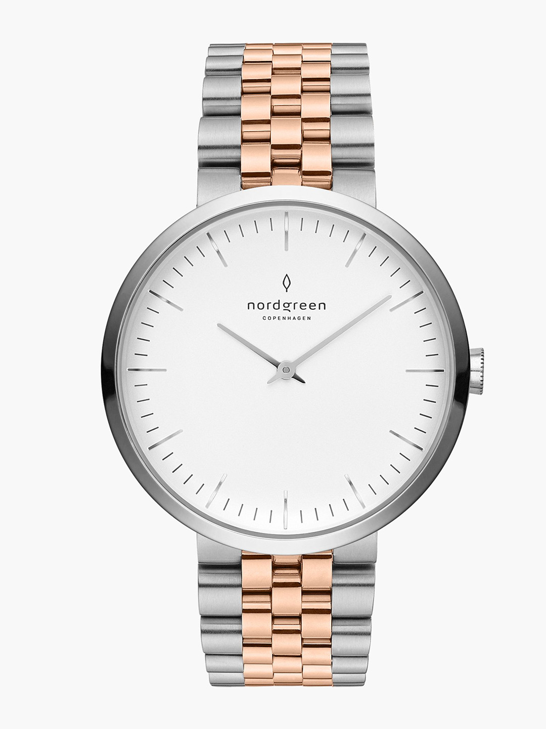 Nordgreen Women White Dial & Stainless Steel Bracelet Infinity Analogue Watch IN32SI5LSRXX