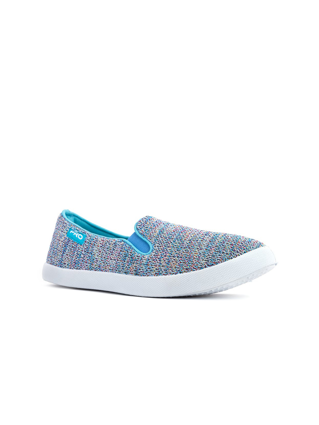 Khadims Pro Women Blue Woven Design Slip-On Sneakers