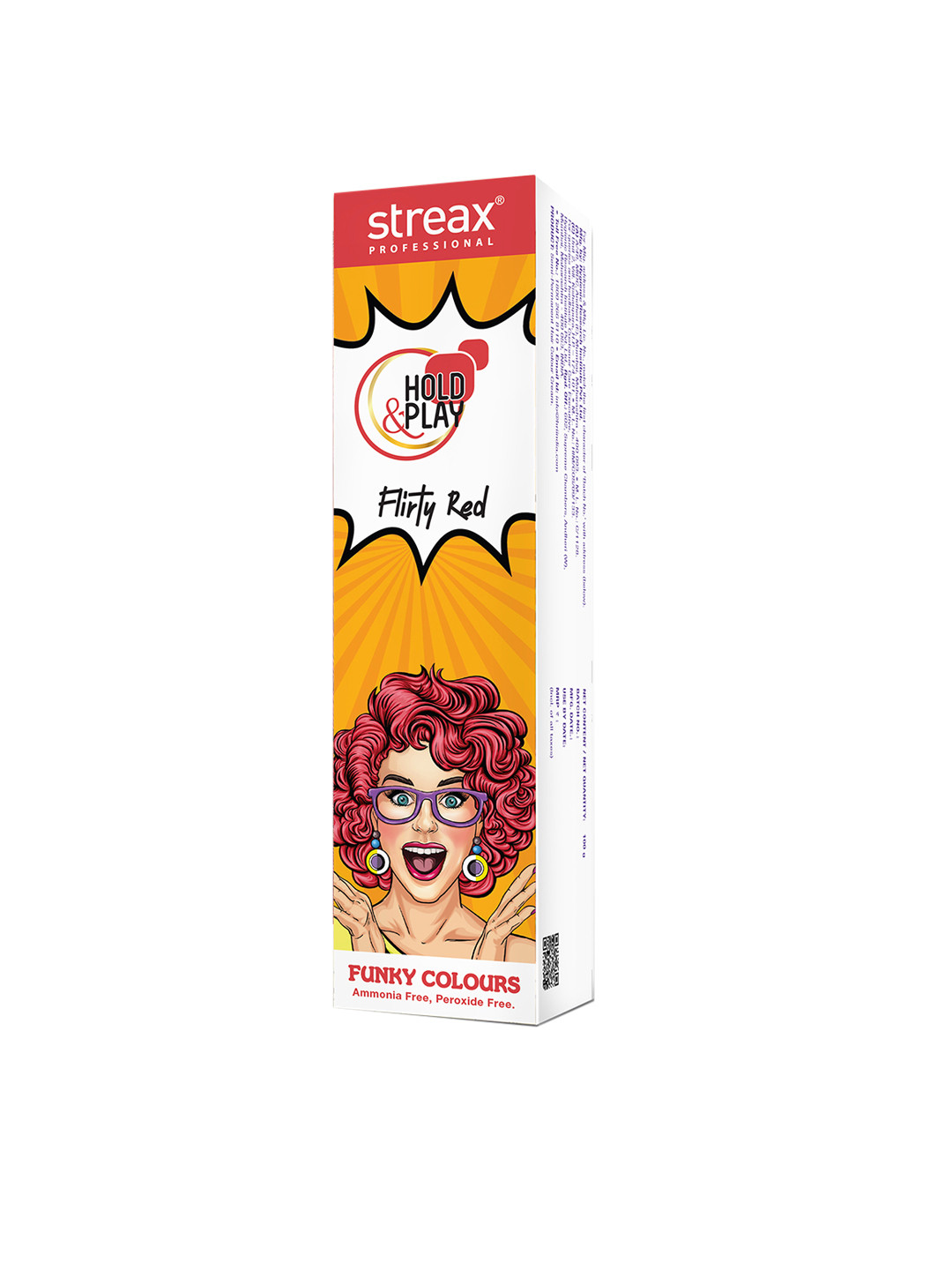 Streax Professional Hold & Play Funky Colours Hair Colour 100 g - Flirty Red