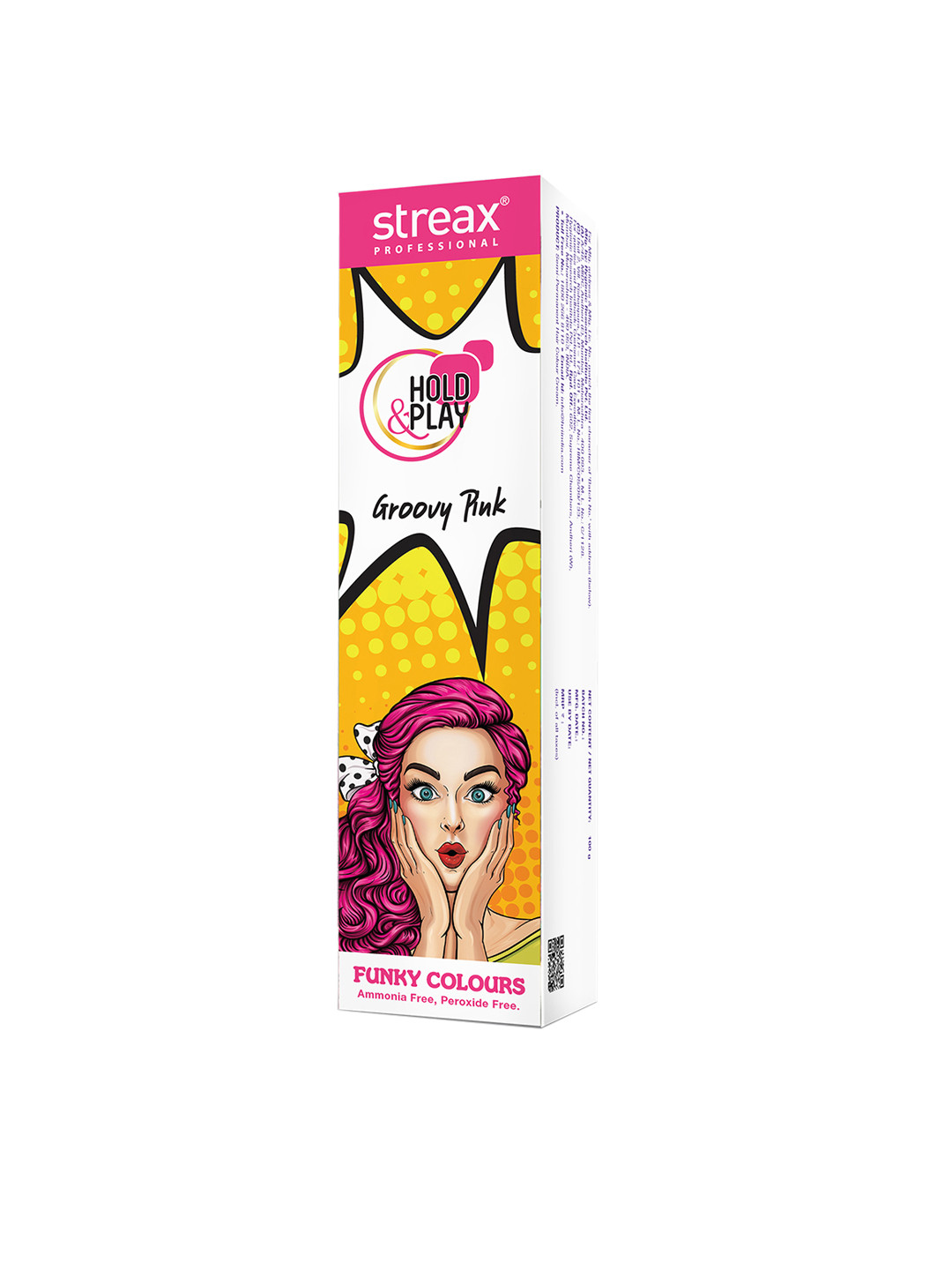 Streax Professional Hold & Play Funky Colours Hair Colour 100 g - Groovy Pink