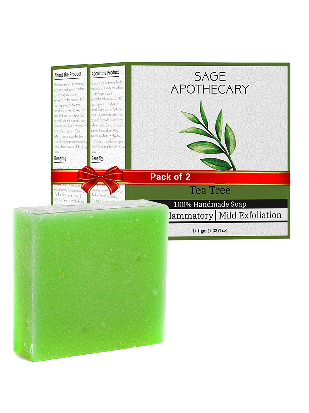 SAGE APOTHECARY Transperant Tea Tree Bath Soap- 100 GM