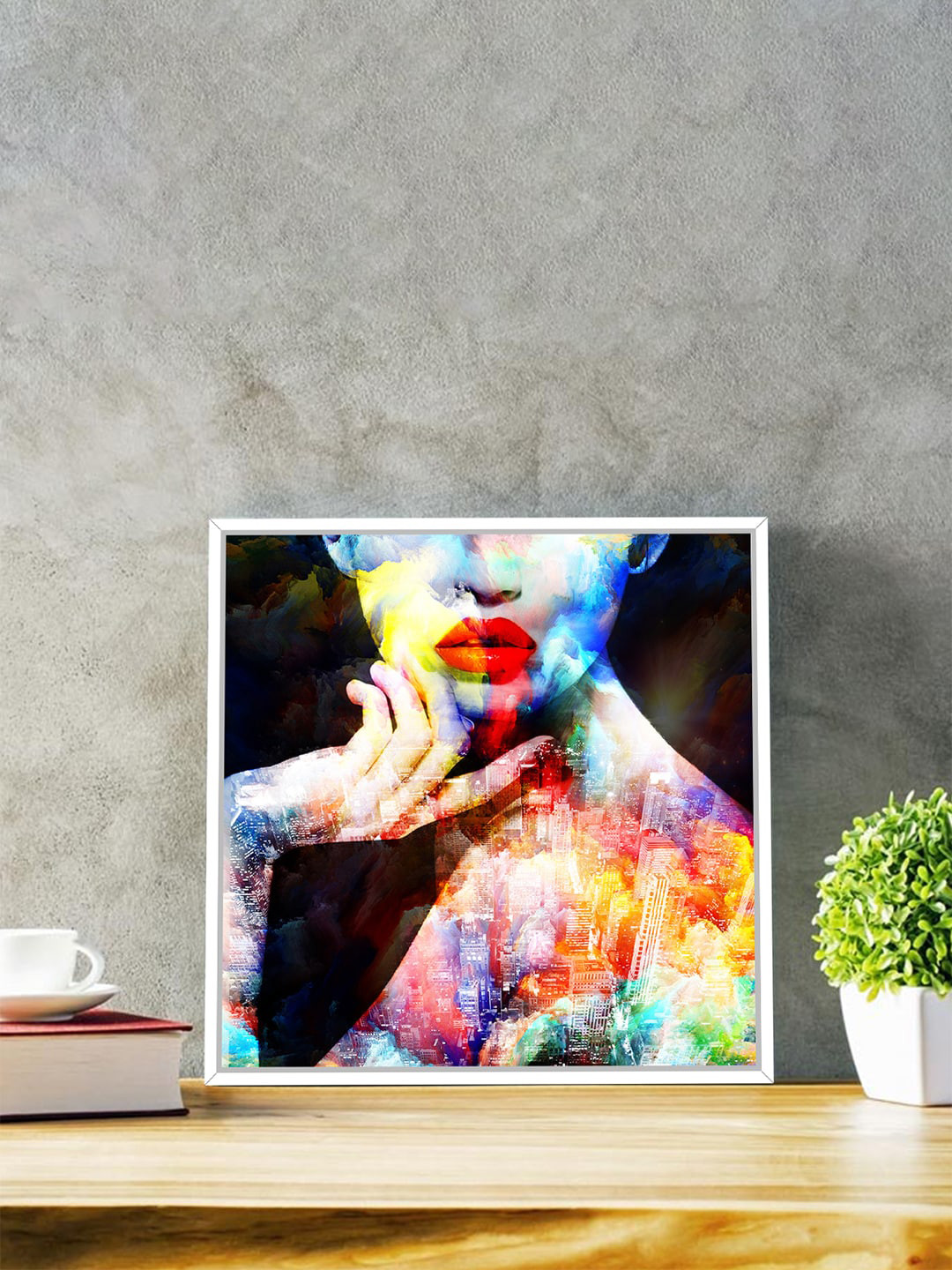 Art Street Blue & White Painting Canvas Wall Art