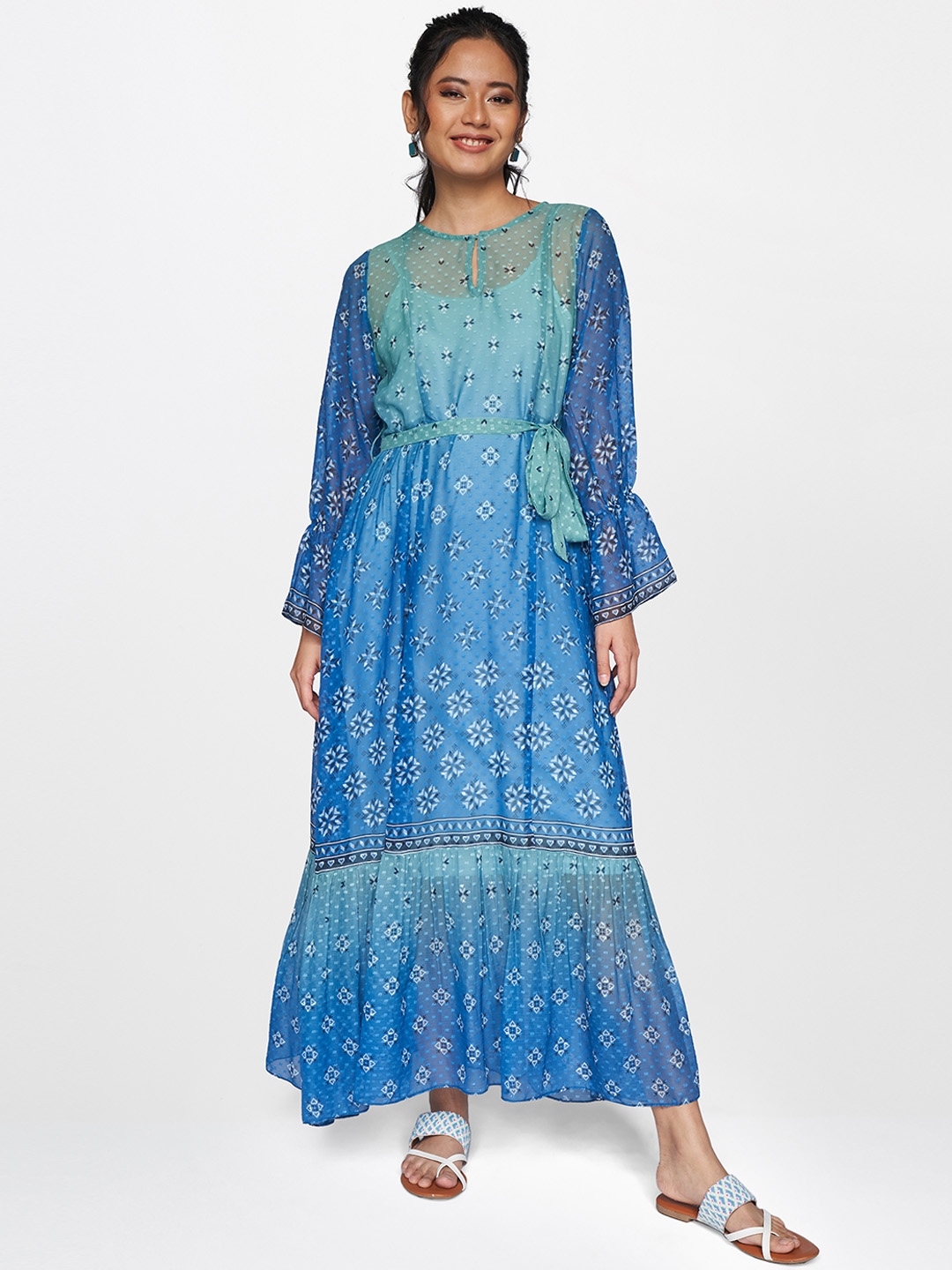 Global desi deals blue dress