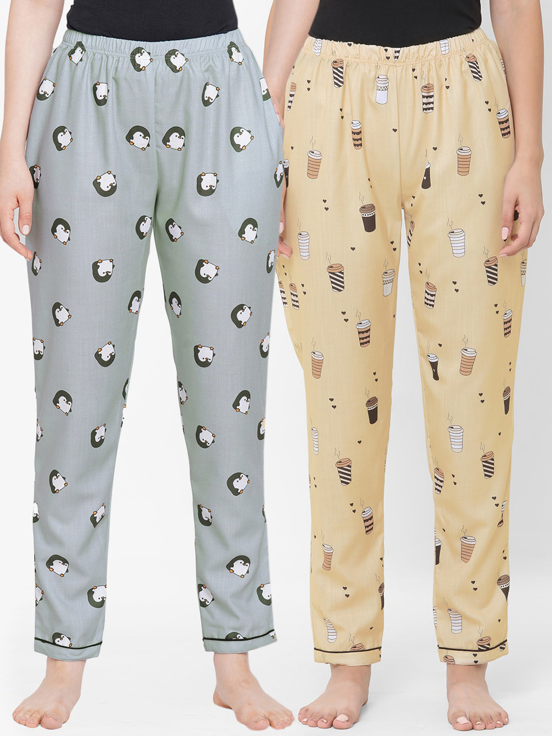 FashionRack Woman Pack of 2 Grey & Brown Lounge Pants