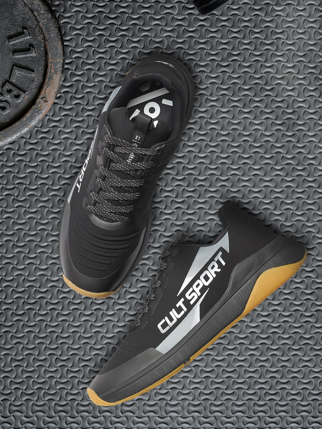 CULT Unisex Grey & Orange X1 Training Shoes