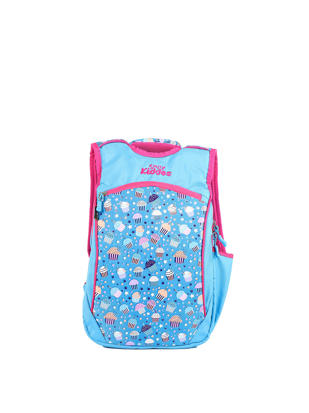 Smily Kiddos Kids Blue & Pink Graphic Anti-Theft Backpack