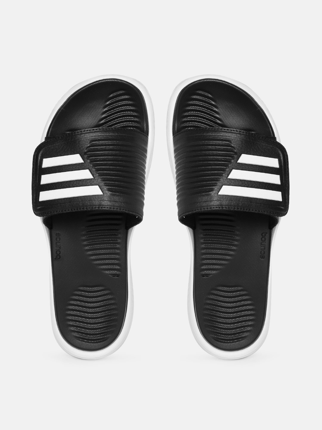 Buy ADIDAS Unisex Black White Striped Sliders Flip Flops for Unisex 16558702 Myntra