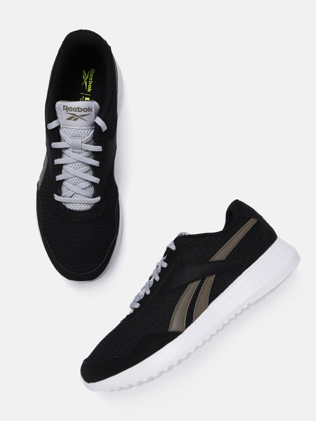 Reebok Men Black Woven Design Energen Lite Running Shoes