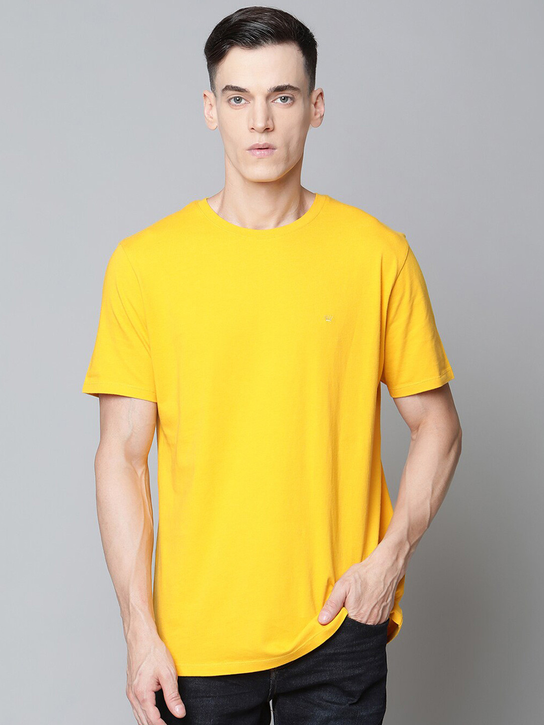 JUNK de LUXE Men Yellow Organic Cotton T-shirt
