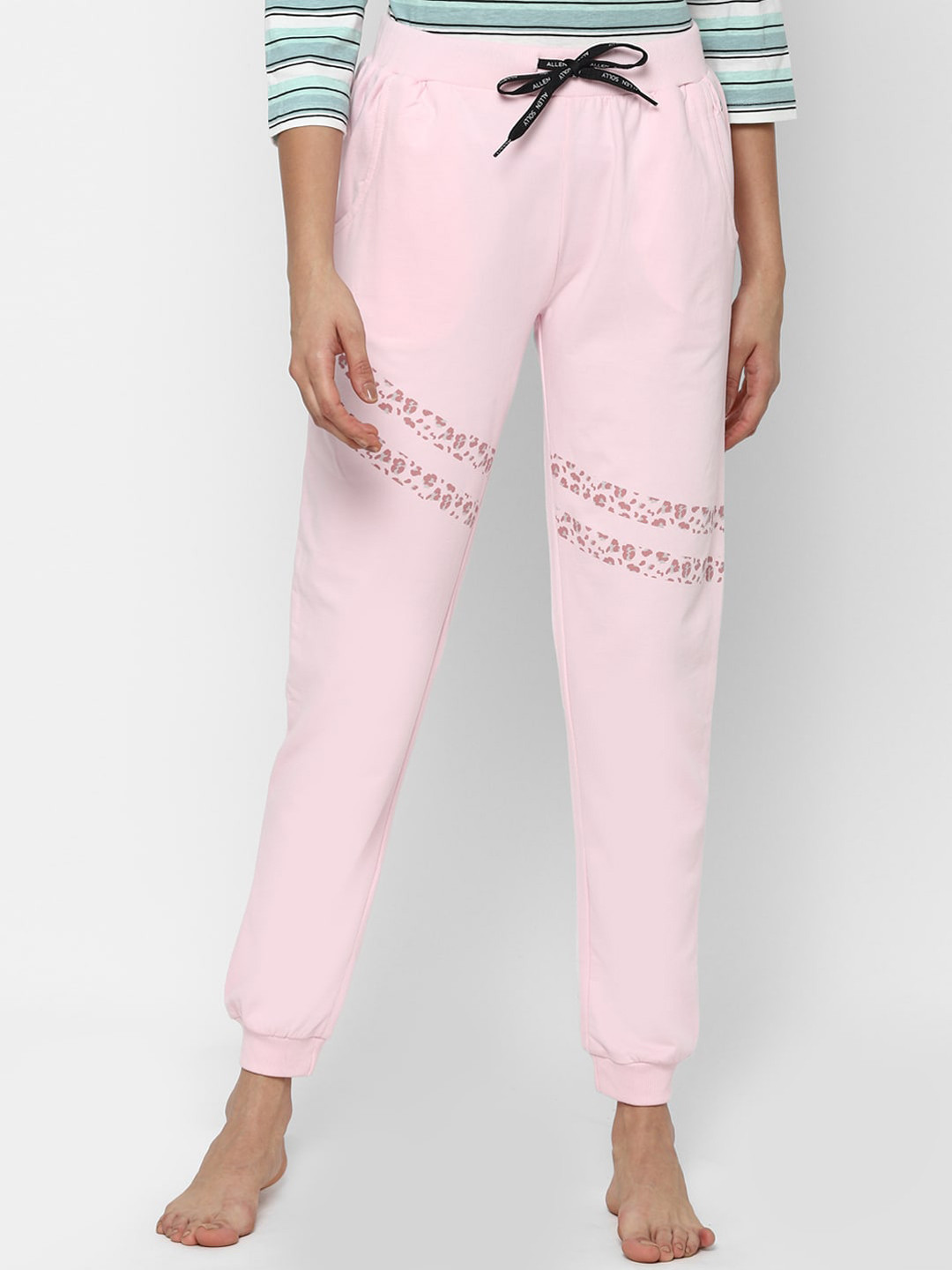 Allen Solly Woman Pink Pure Cotton Lounge Pants