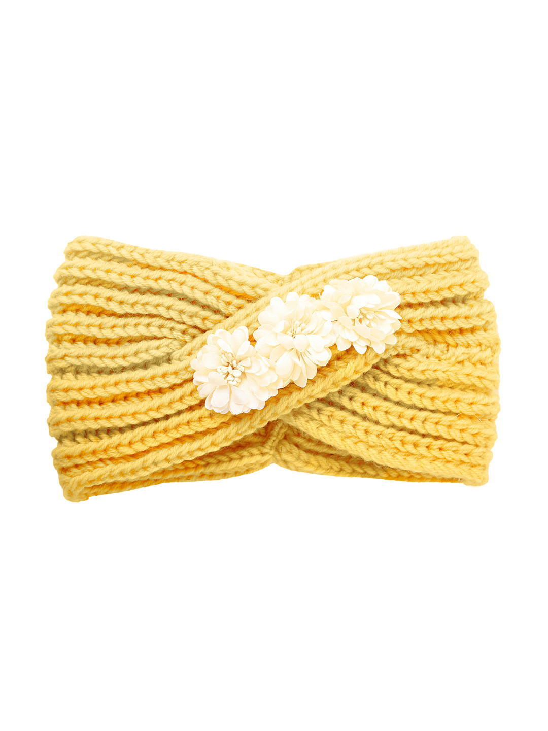 FabSeasons Women Yellow & Silver-Toned Acrylic Ear Warmer