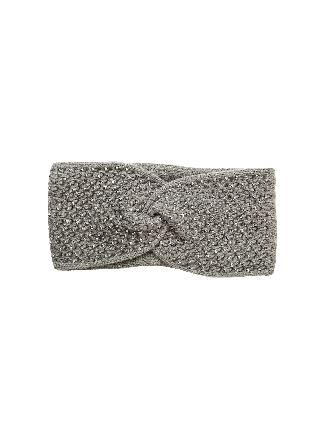 FabSeasons Women Grey Acrylic Woolen Skull Stretch Headband