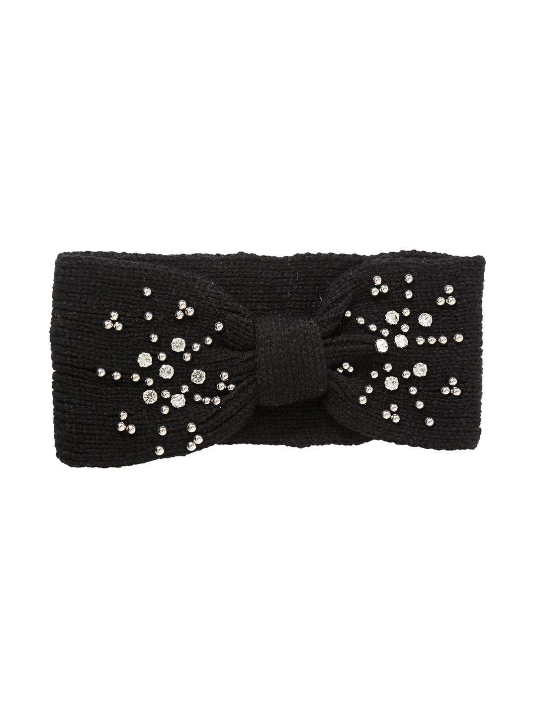 FabSeasons Women Black & Silver-Toned Beanie