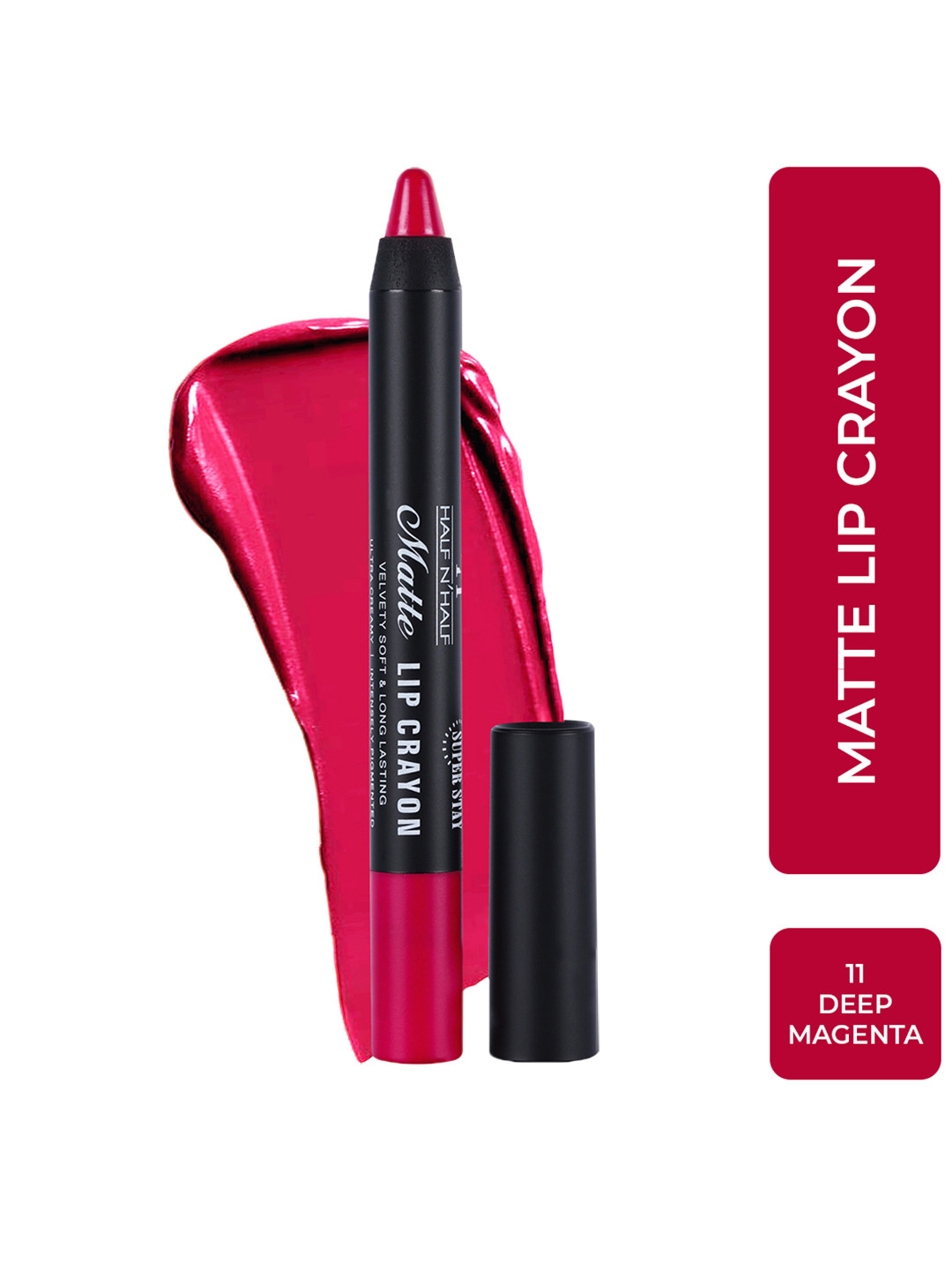 Half N Half Matte Lip Crayon - Deep Magenta