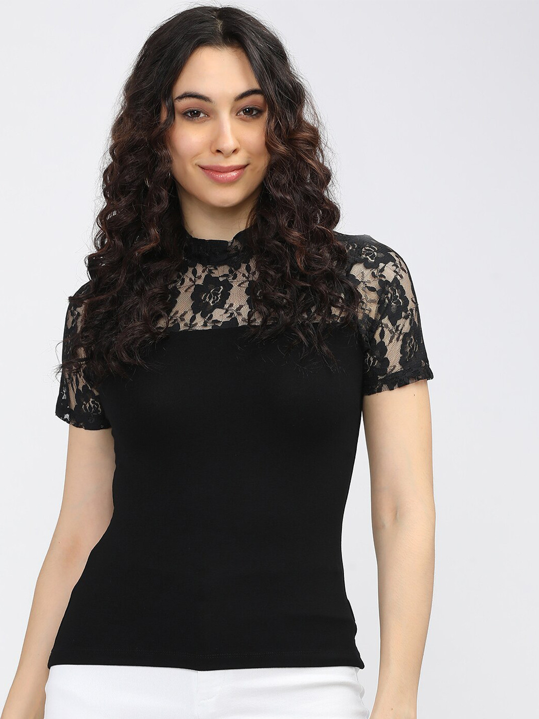 Tokyo Talkies Black Knited Top