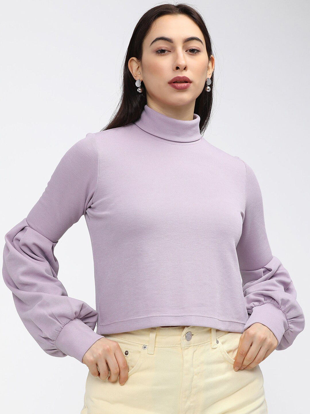 Tokyo Talkies Purple Knitted Top