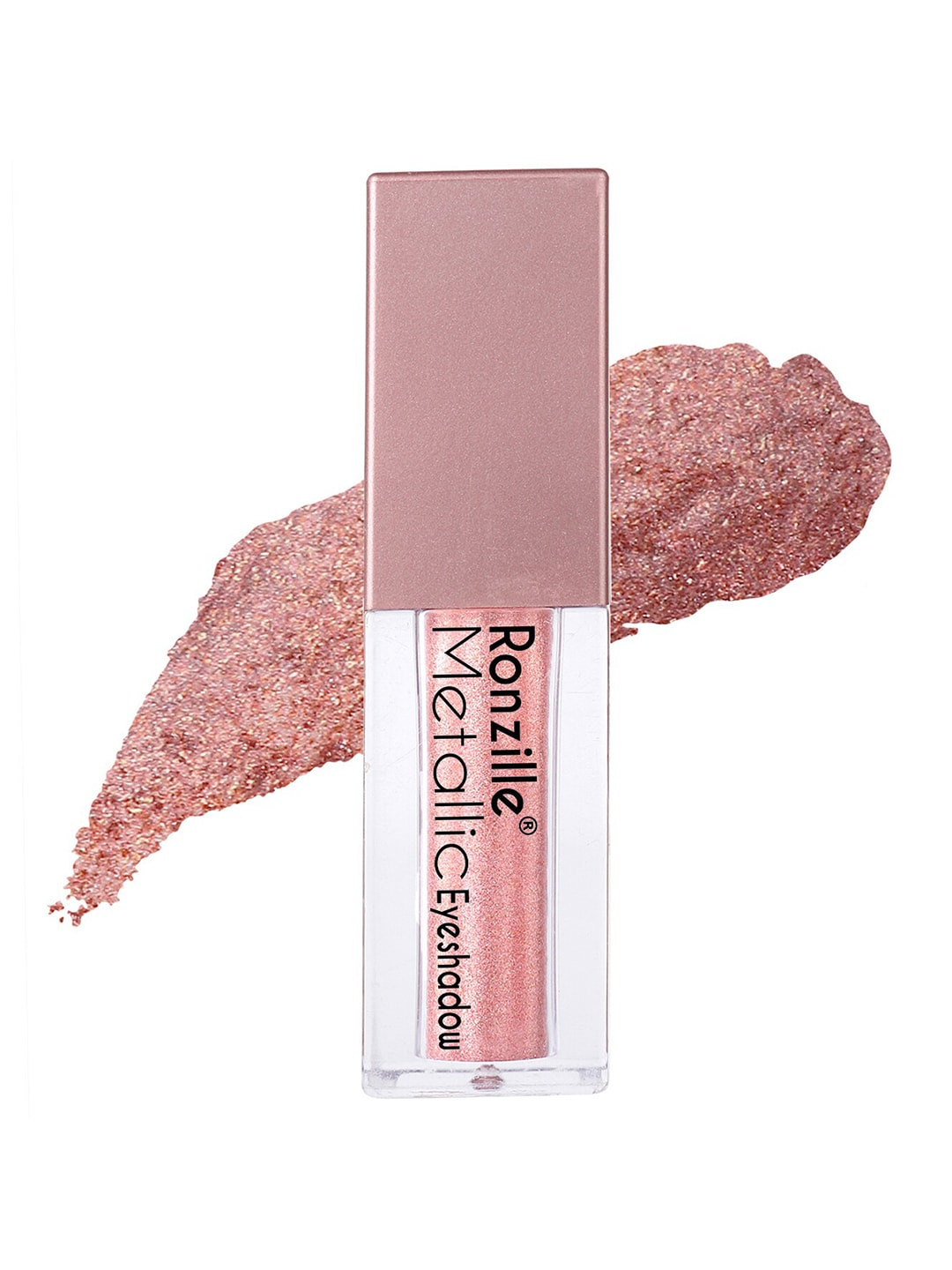 Ronzille Unisex Metallic Glitter Liquid Eye Shadow Rose-Gold 9Ml