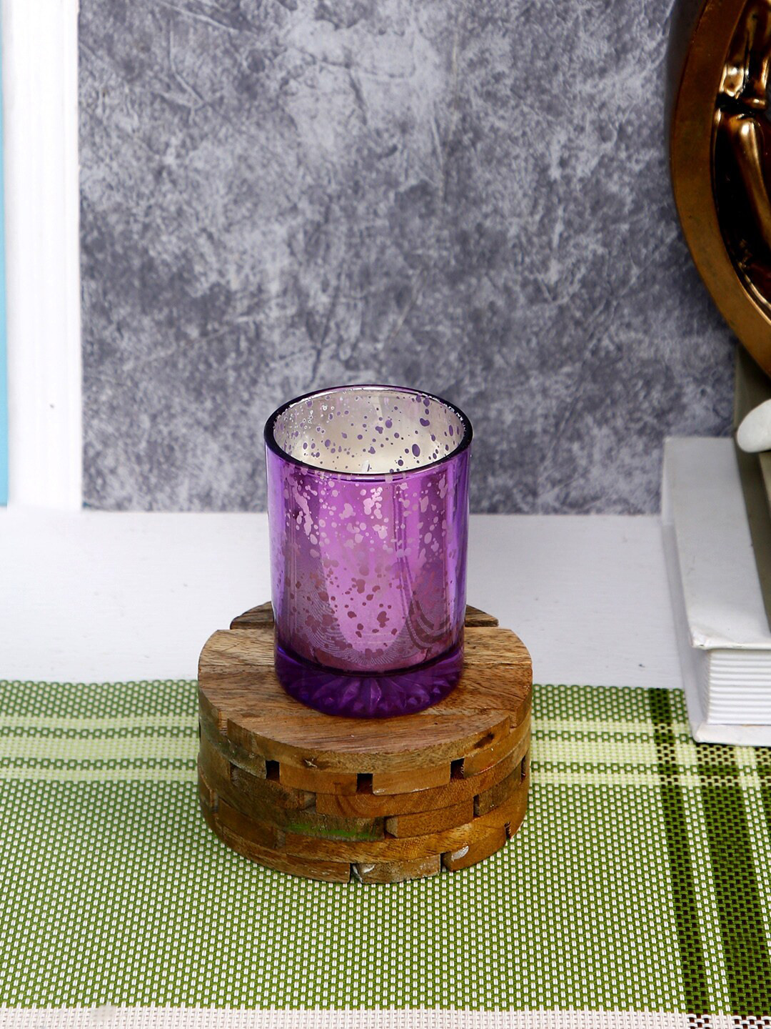 Aapno Rajasthan Sweet and Permeating Fancy Glass Smokeless Scented Abstract Jar Candles