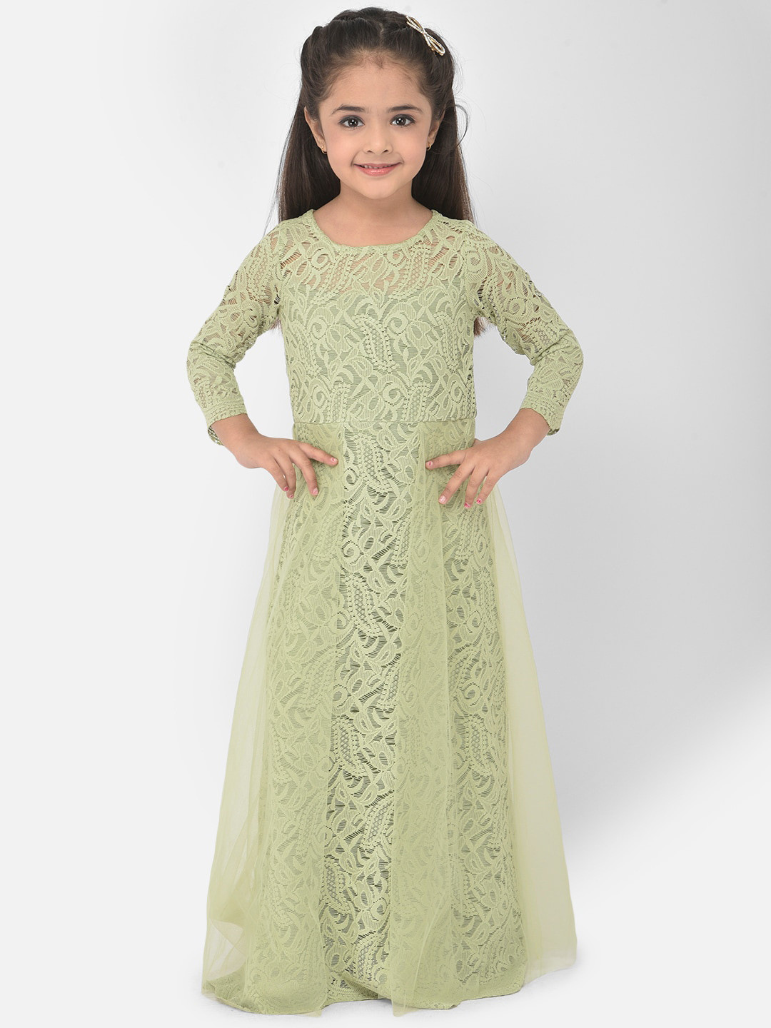 Eavan Green Lace Maxi Dress