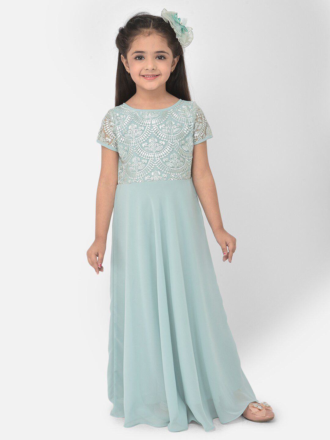 Eavan Blue Georgette Maxi Dress