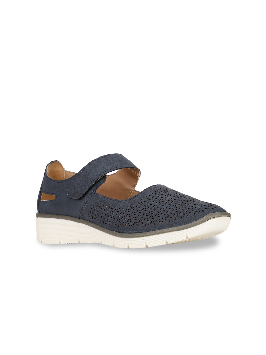 Bata Women Blue Perforations Slip-On Sneakers