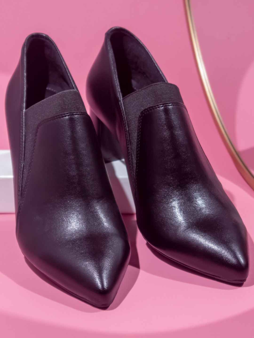 Inc 5 Black Work Block Pumps