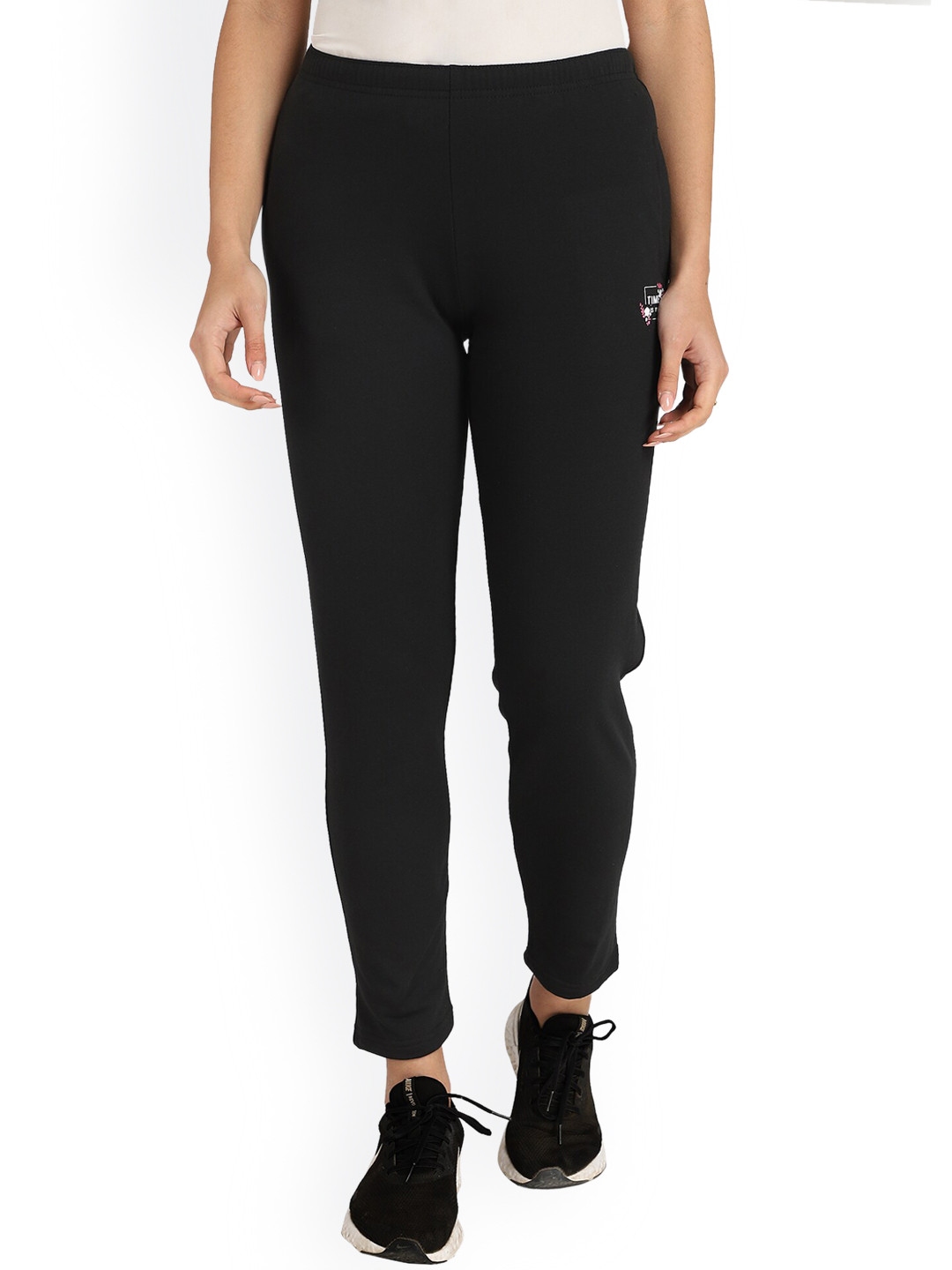 DYCA Women Black Cotton Track Pants