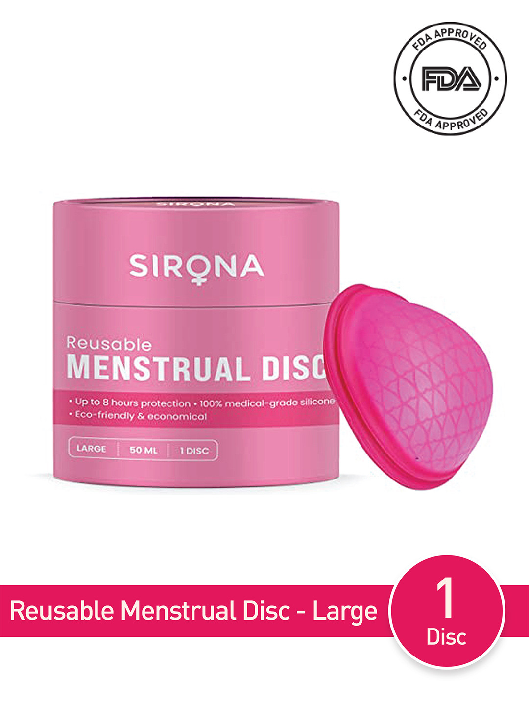 Sirona Reusable Menstrual Cup Disc - Large