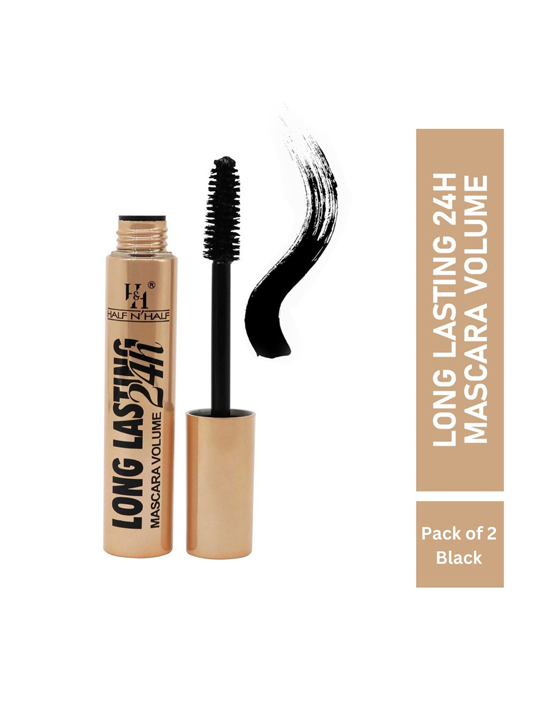 Half N Half Women Black Long Lasting Mascara Volume 24H Mascara 11 ml