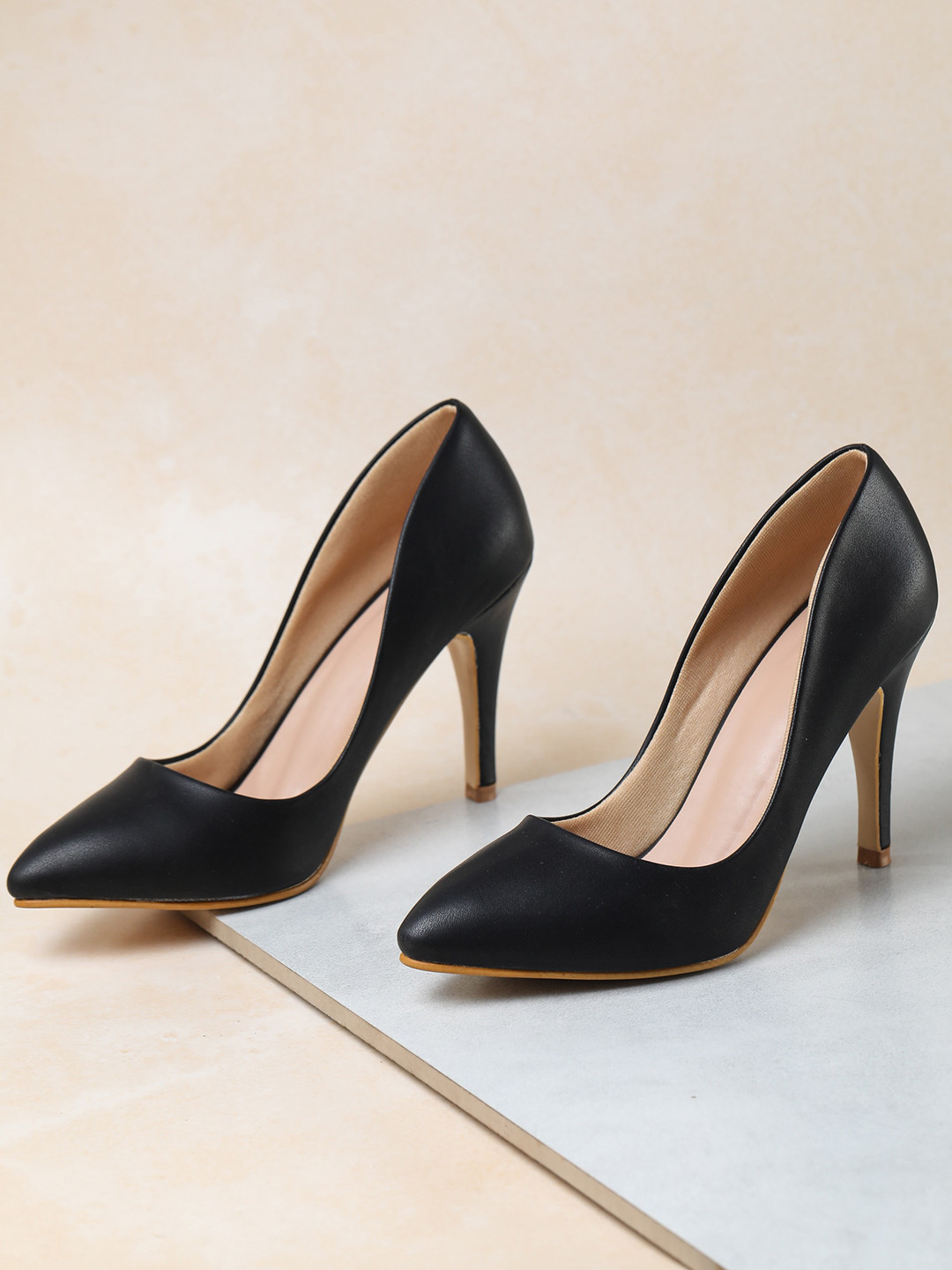 Shezone Black Stiletto Pumps