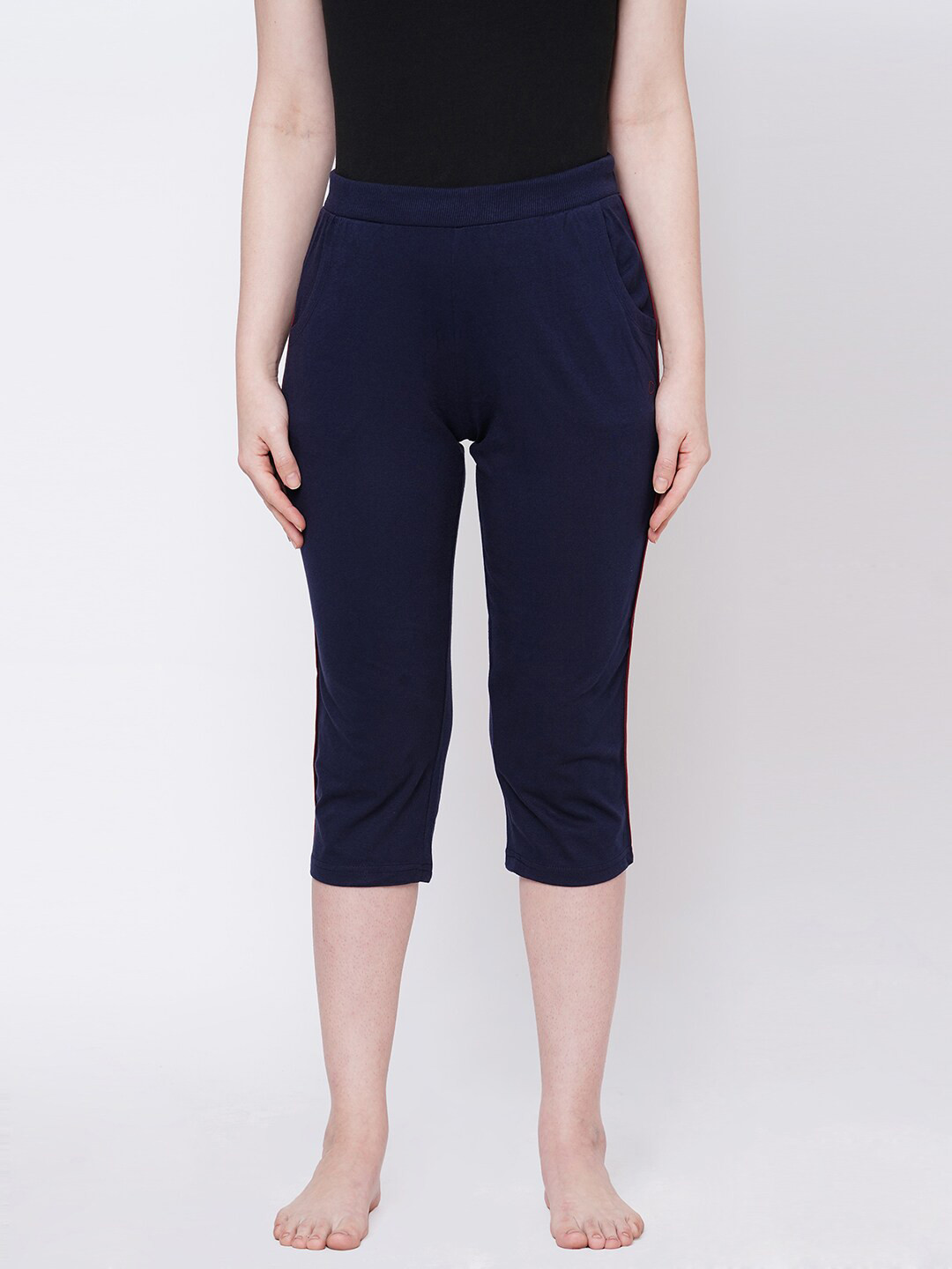 Sweet Dreams Women Navy Blue Lounge Capris