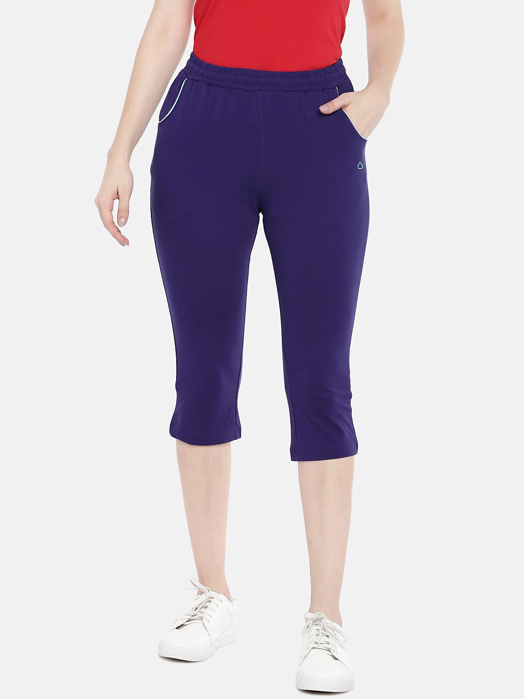 Sweet Dreams Women Purple & Red Cotton Capris