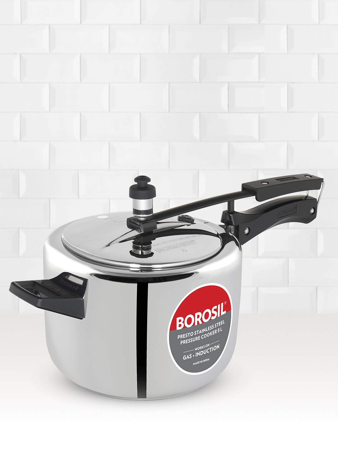 Buy BOROSIL Presto Induction Base Stainless Steel Pressure Cooker 5L Pressure Cooker for Unisex 16587778 Myntra