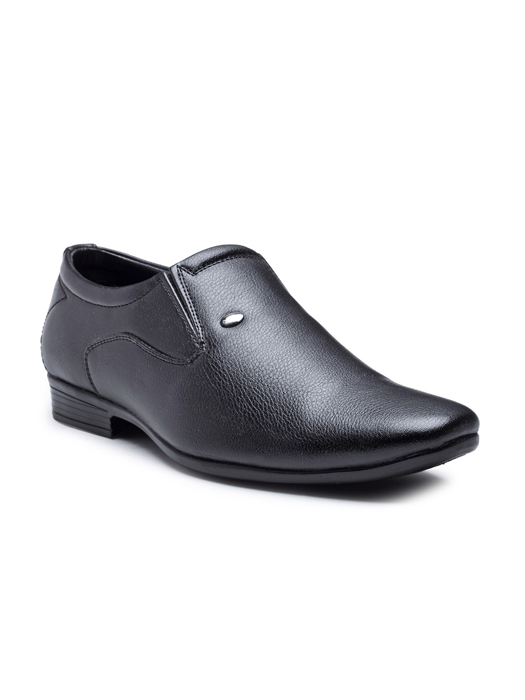 Action Men Black Solid Formal Slip-On Shoes