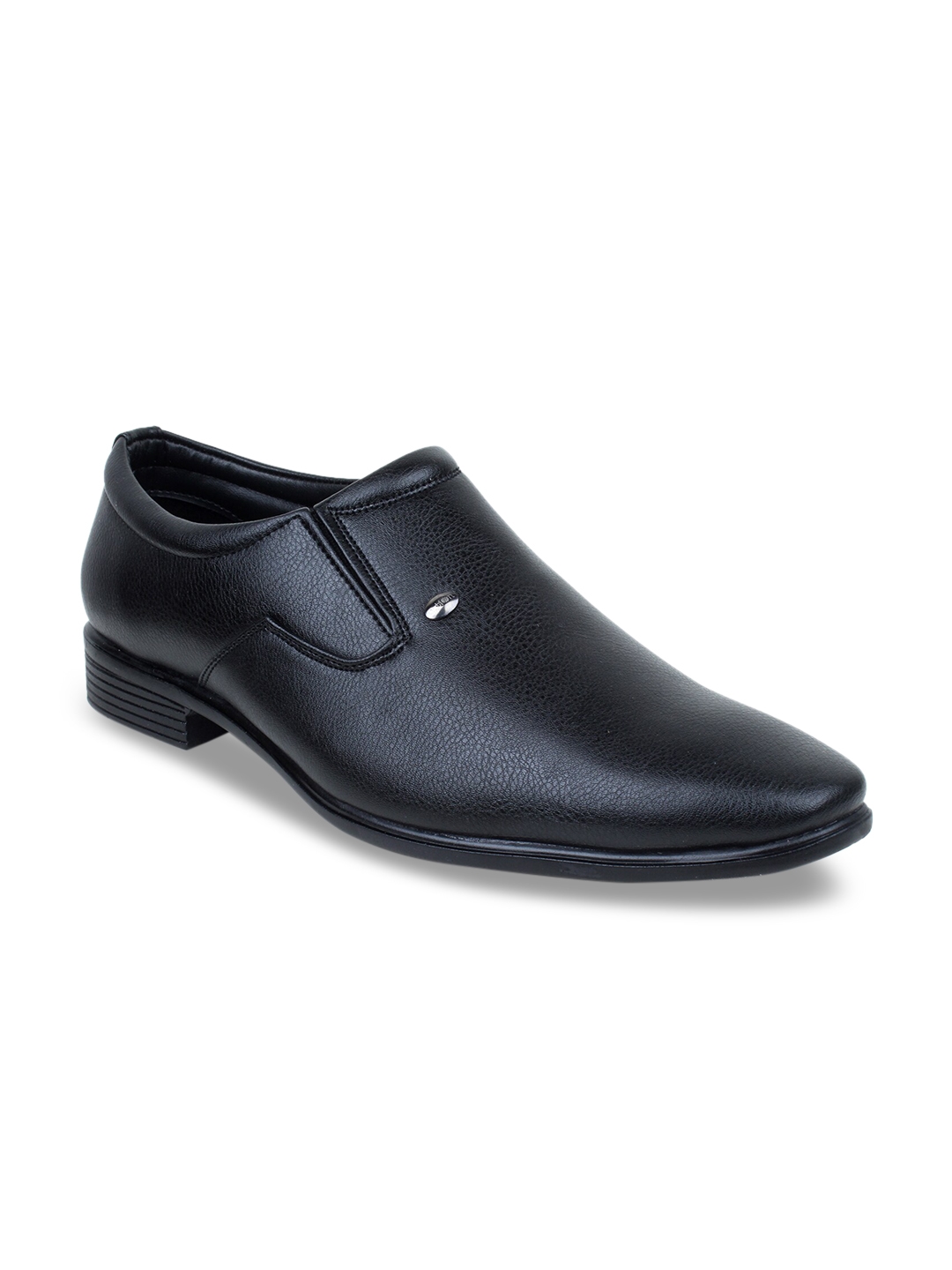 Action Men Black Solid Formal Slip On Shoes
