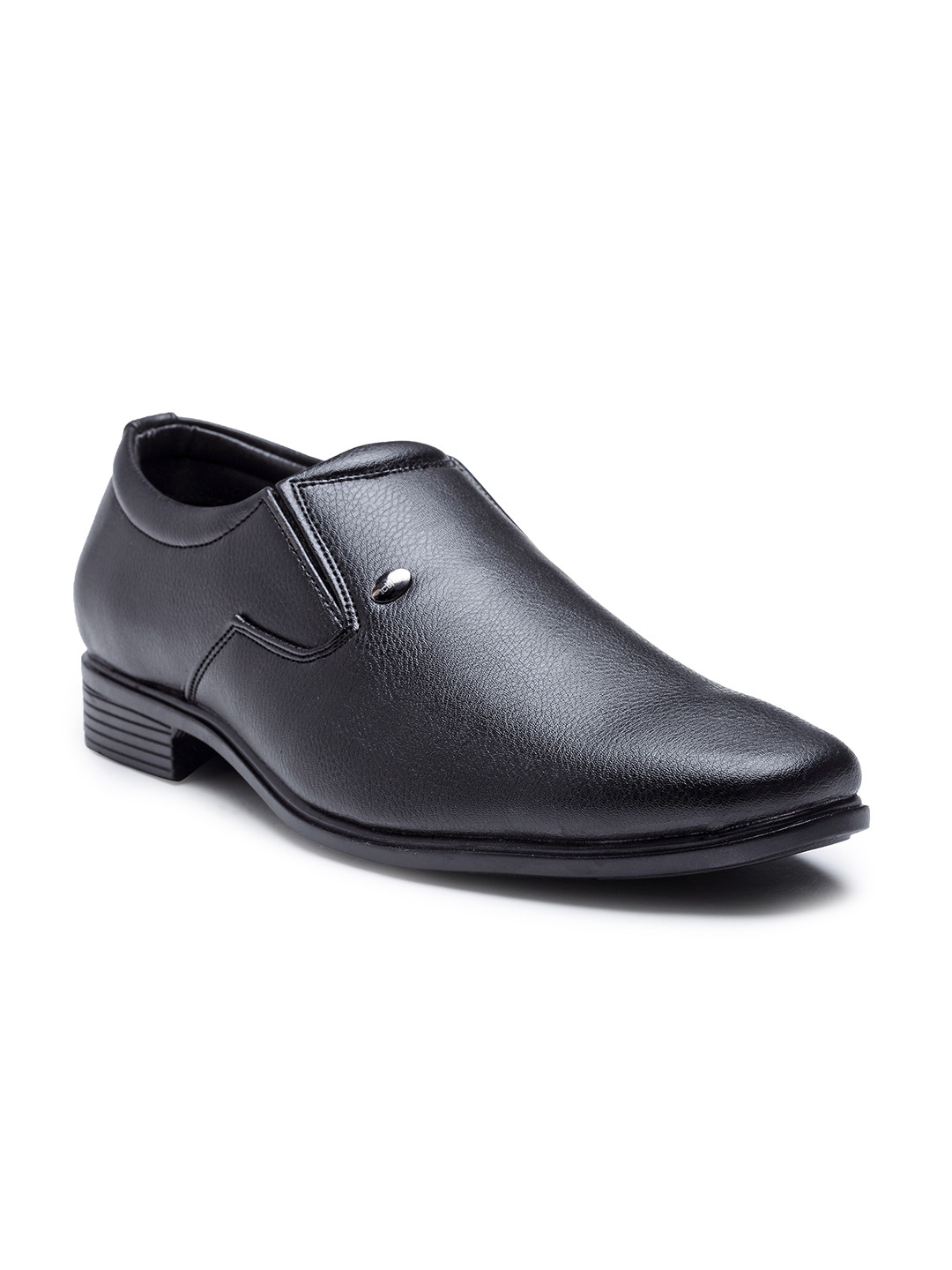 Action Men Black Solid Formal Slip-On Shoes