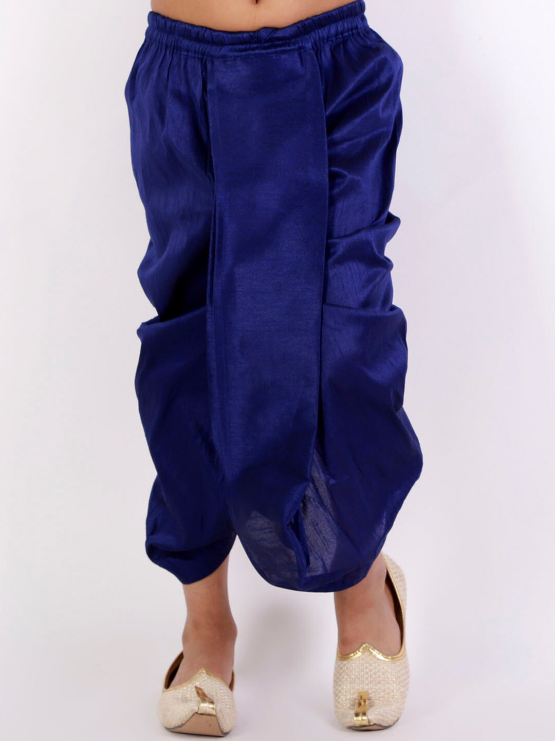 VASTRAMAY Boys Blue Solid Traditional Dhoti