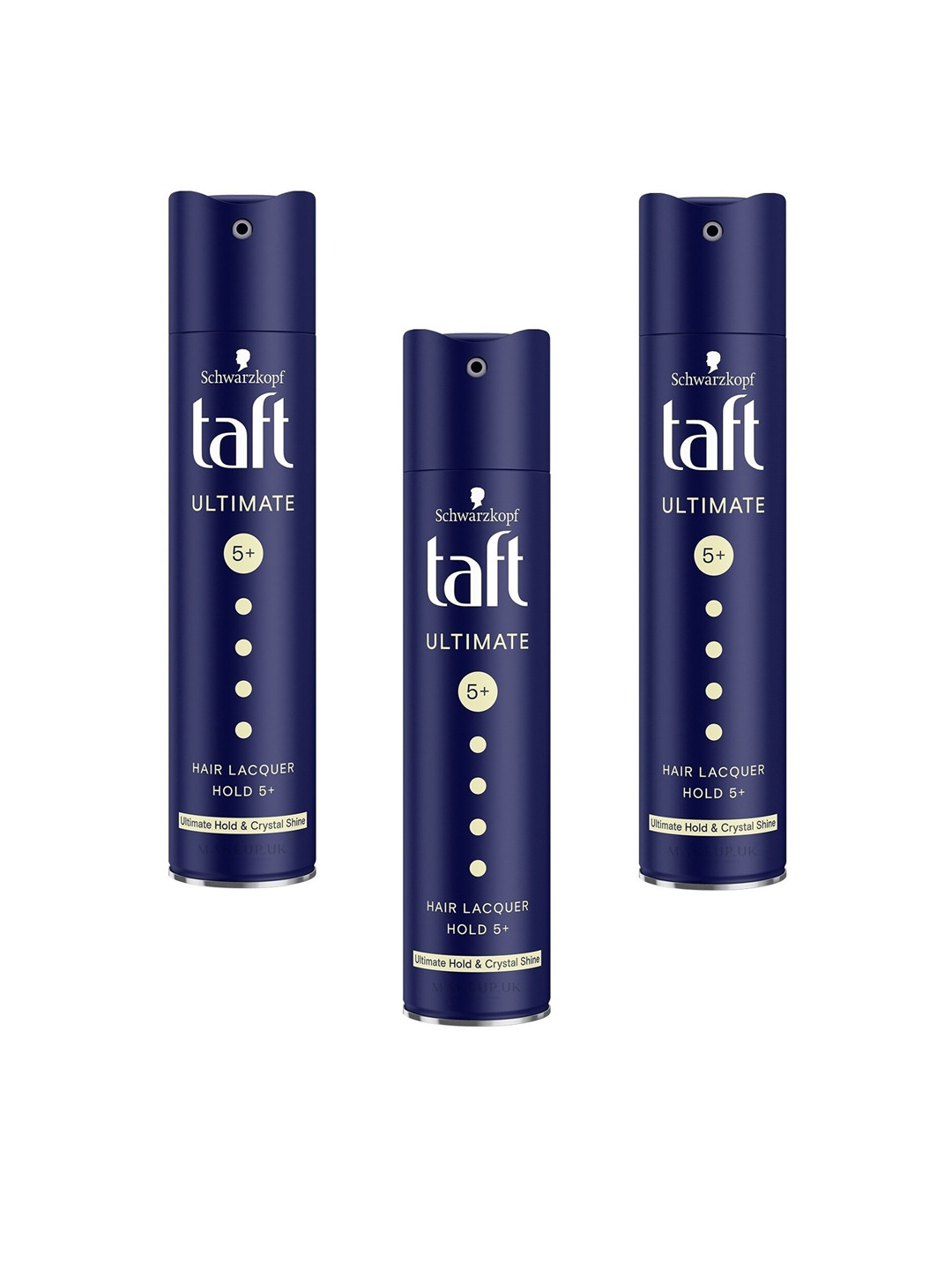 taft Set Of 3 Transparent Ultimate 5+ Hair Spray 750 Ml