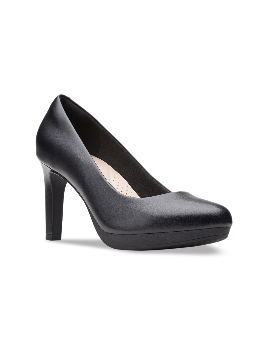 Buy Clarks Black Leather Pumps Heels for Women 16595004 Myntra