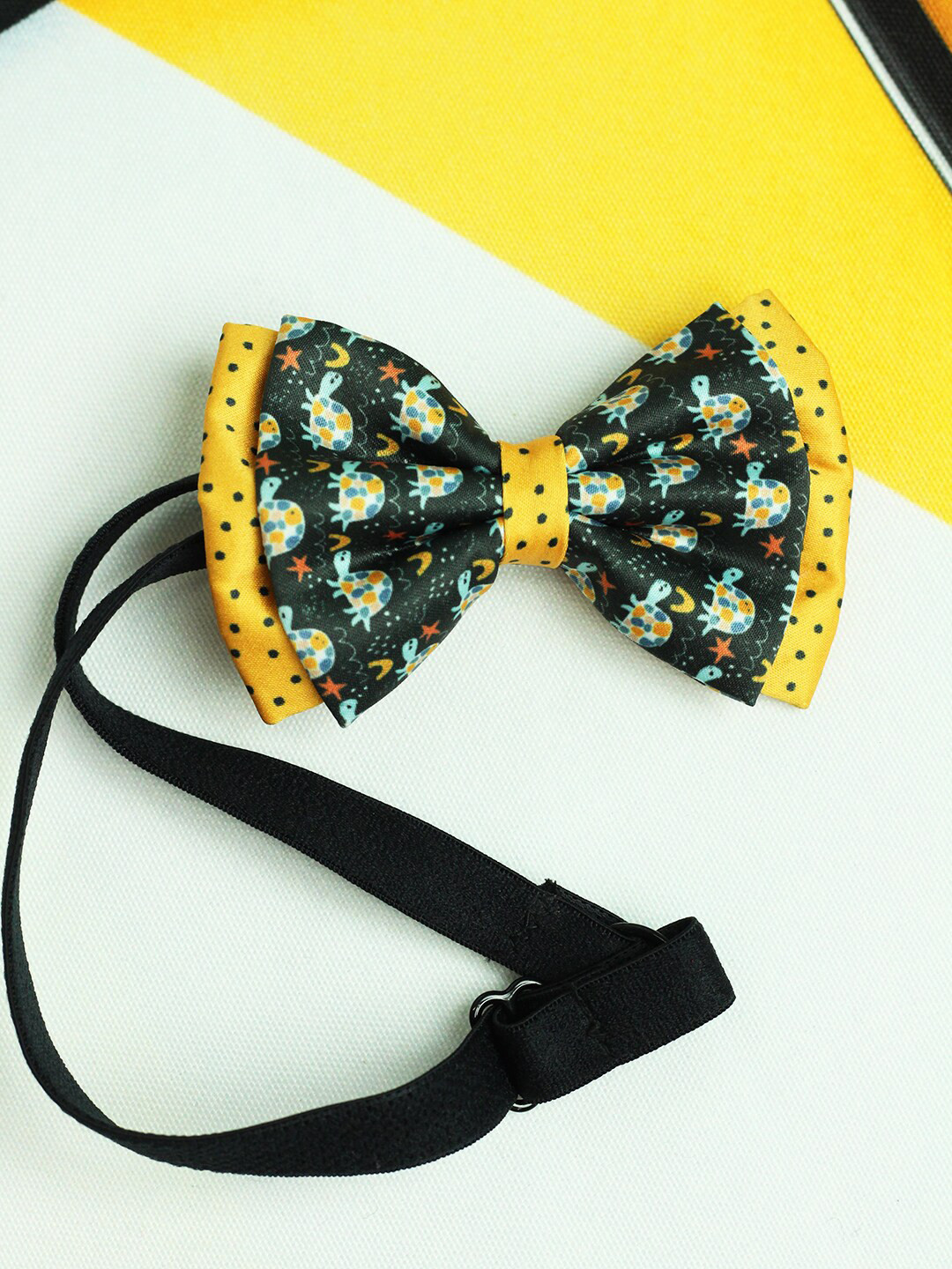 Tossido Girls Black & Yellow Elastic Hairband