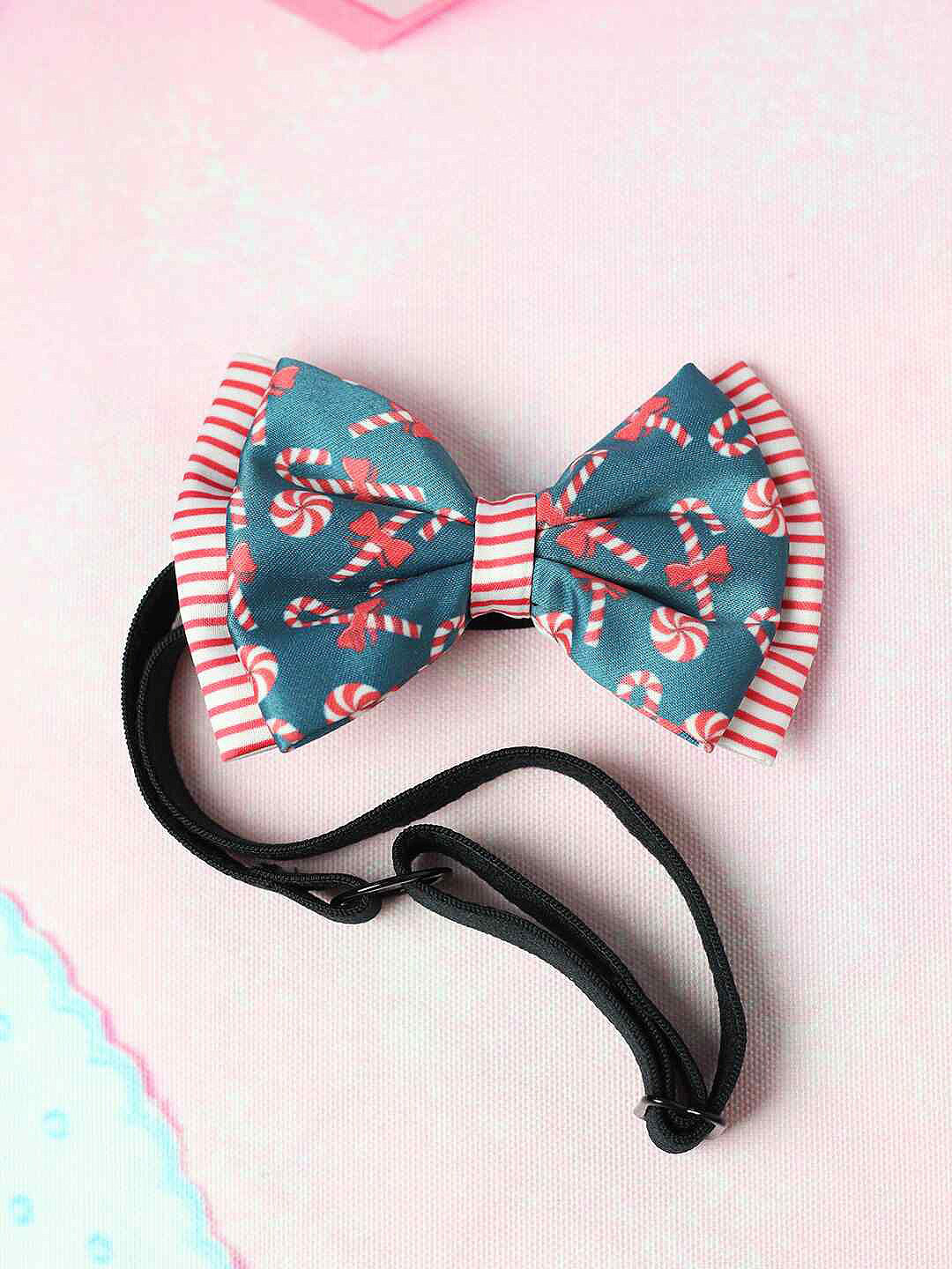Tossido Girls Blue & Pink Printed Bow with Elastic Headband