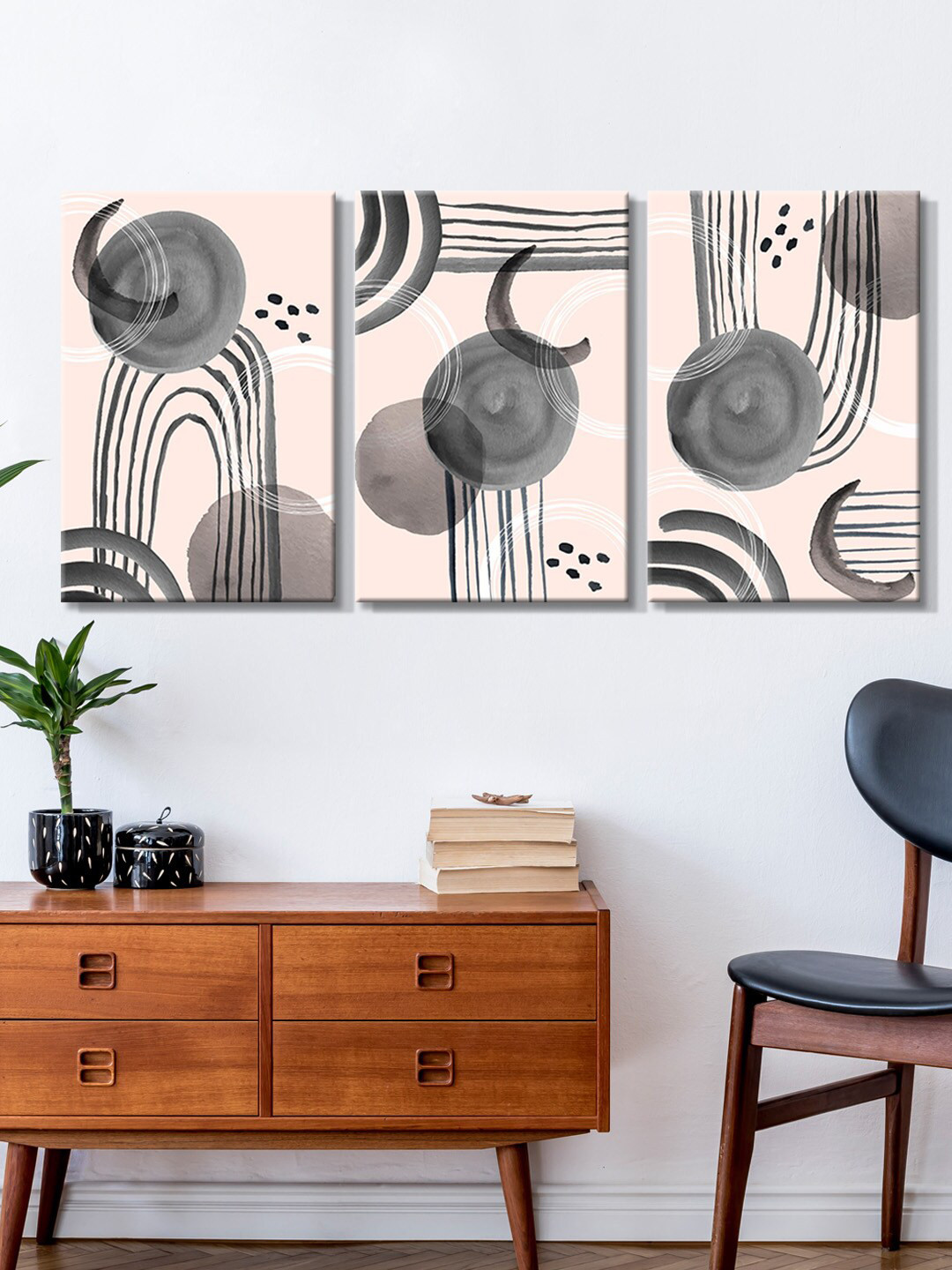 999Store Abstract Canvas 3 Piece Wall Rectangle Paintings Wall Art 30 x 18 In