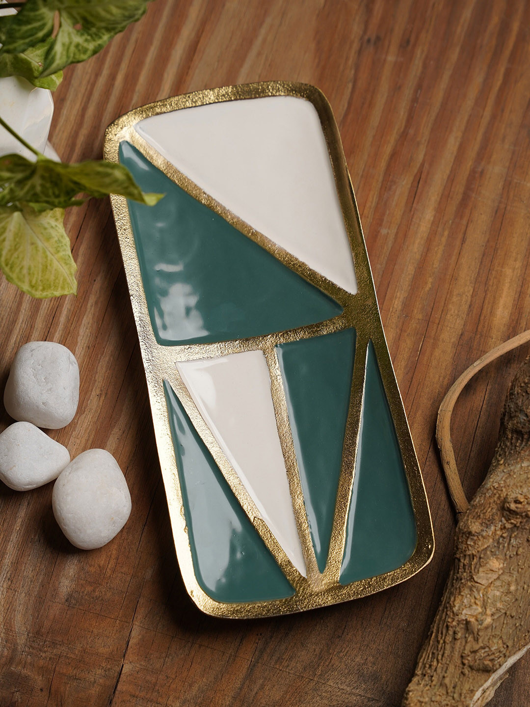 Folkstorys Green Decorative Platter