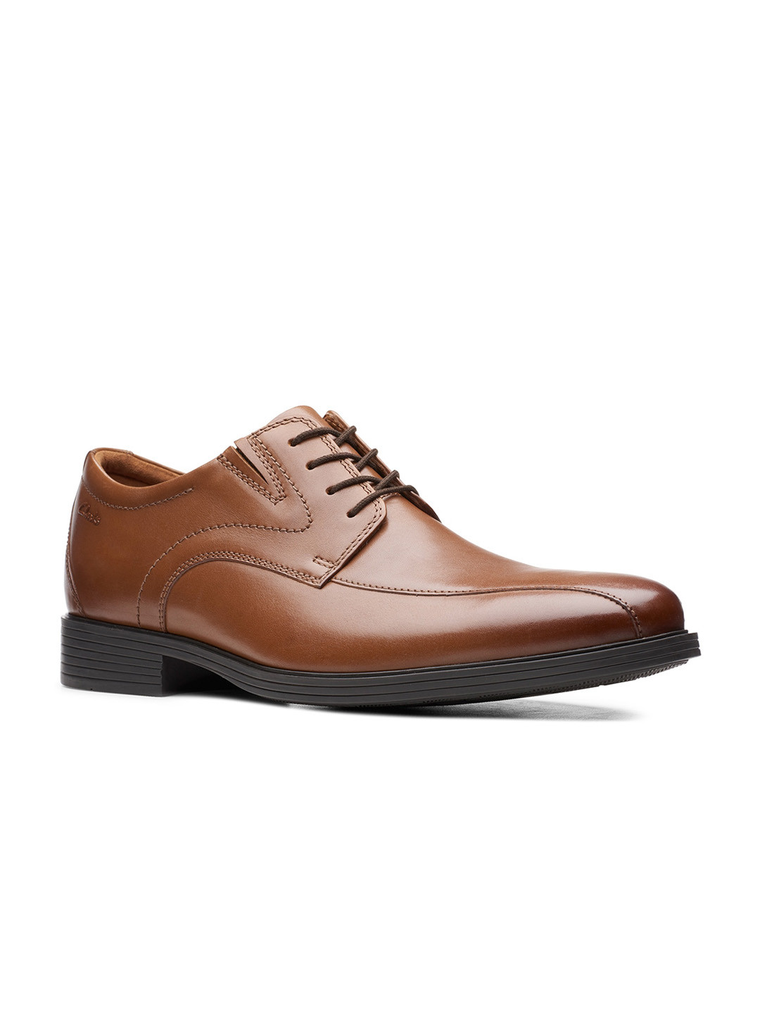 Clarks Men Tan Brown Leather Formal Derbys
