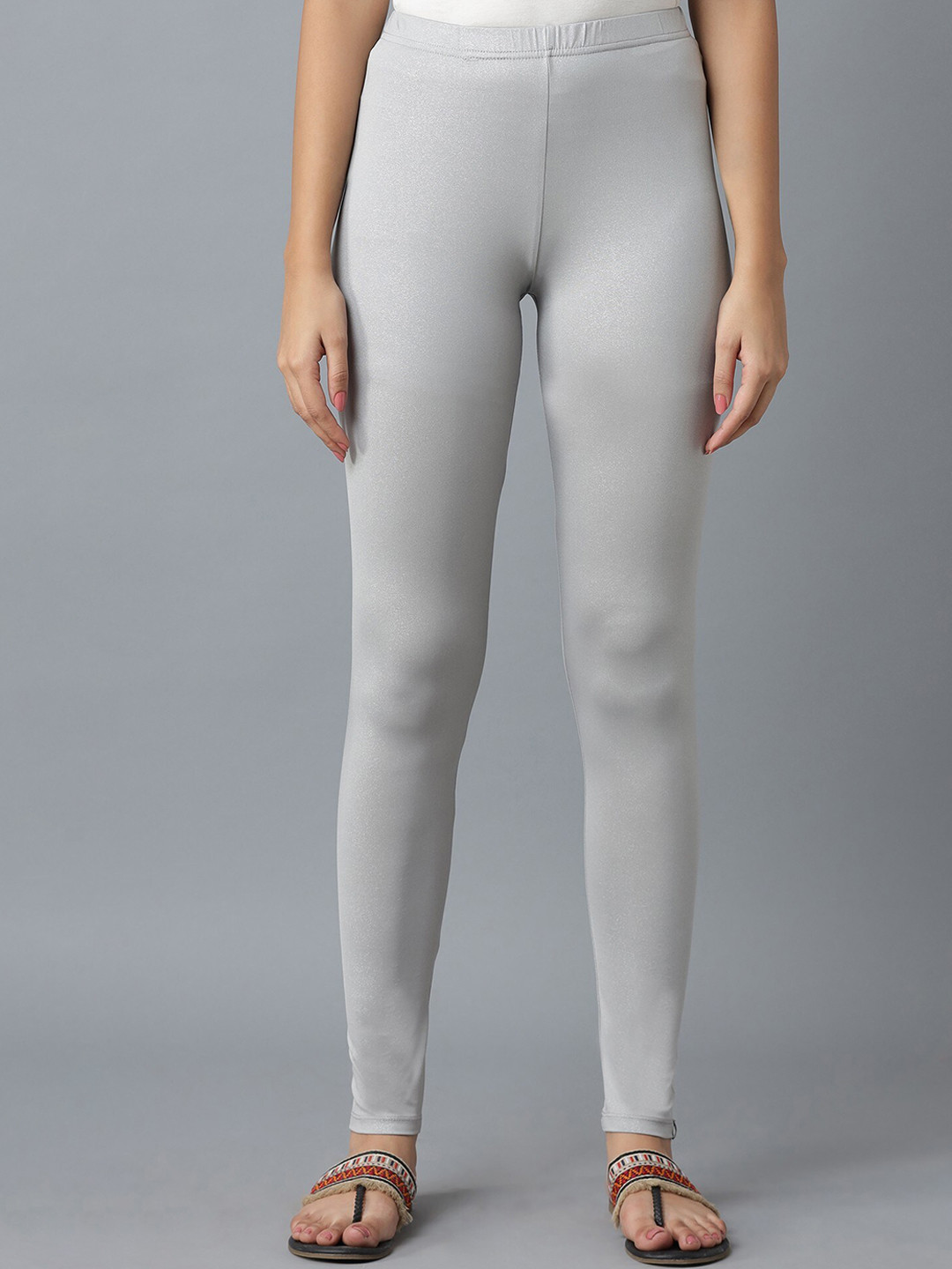 elleven Women Grey Solid Leggings