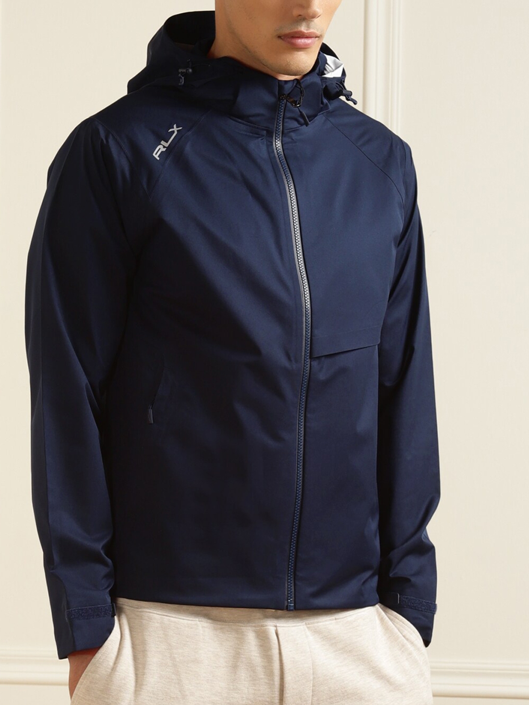 Buy Polo Ralph Lauren Men Navy Blue Solid Windcheater Tailored Rain Jacket Jackets for Men 16602740 Myntra