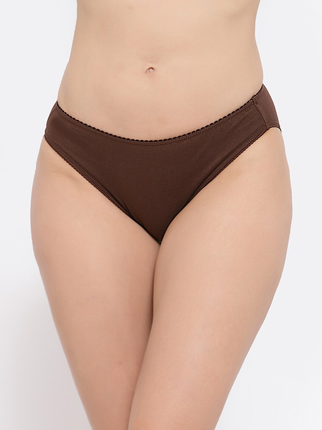 Softrose Women Coffee Brown Solid Bikini Brief