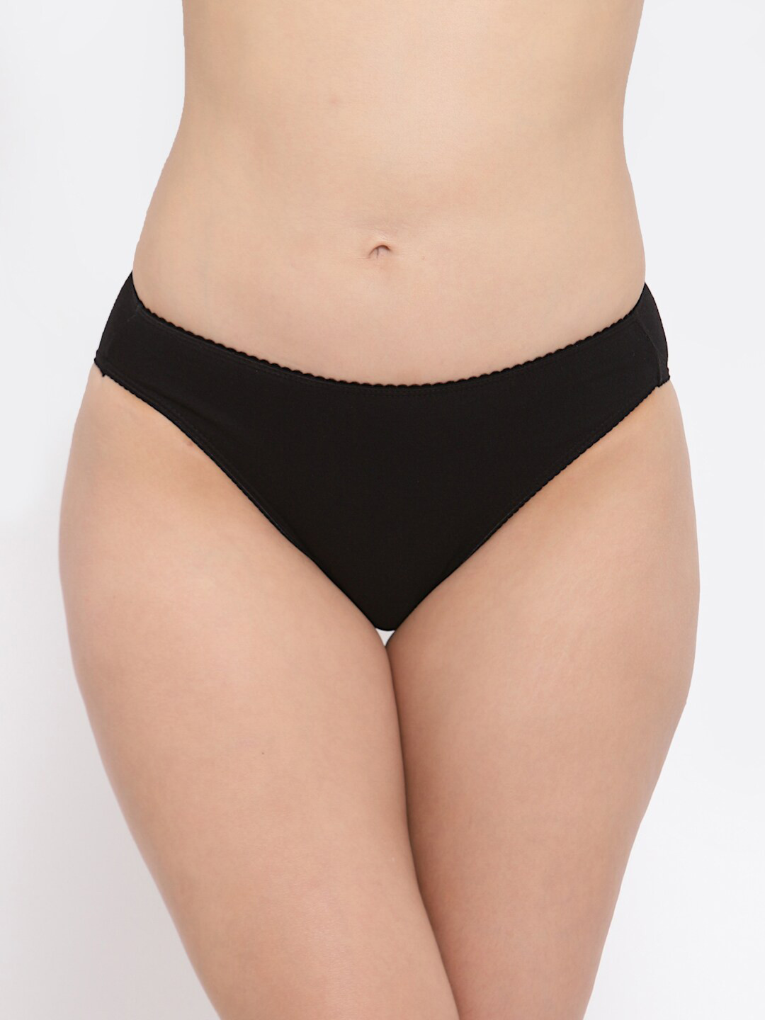 Softrose Women Black Solid Bikini Briefs LBN001B