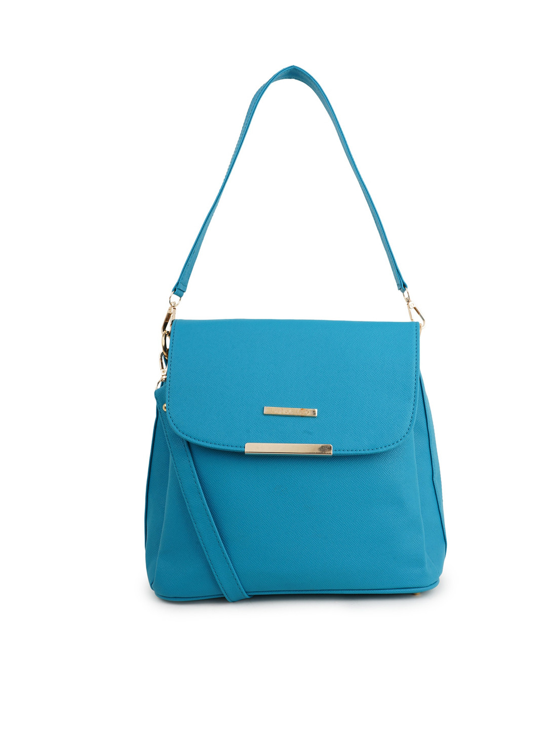 Lapis O Lupo Turquoise Blue Textured Structured Handheld Bag