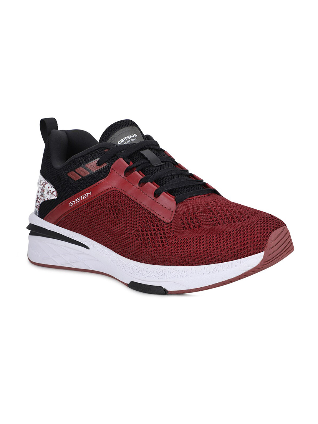 Campus Men Maroon Mesh Running Shoes